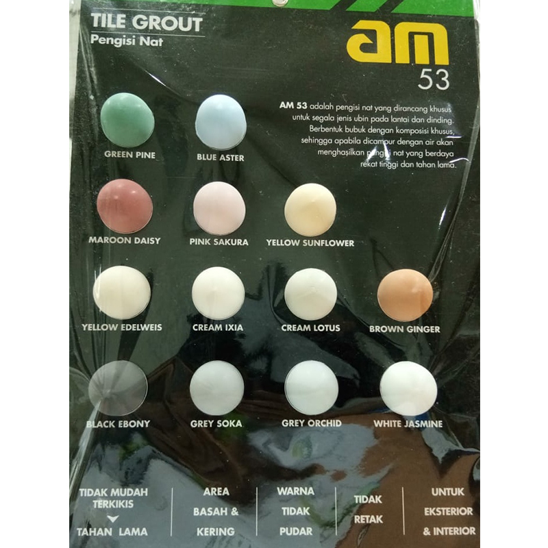 Tile Grout AM 53 Black Ebony 1kg (3 m2)